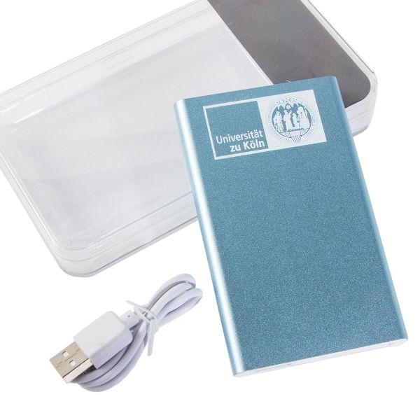 Powerbank, blue, corporate