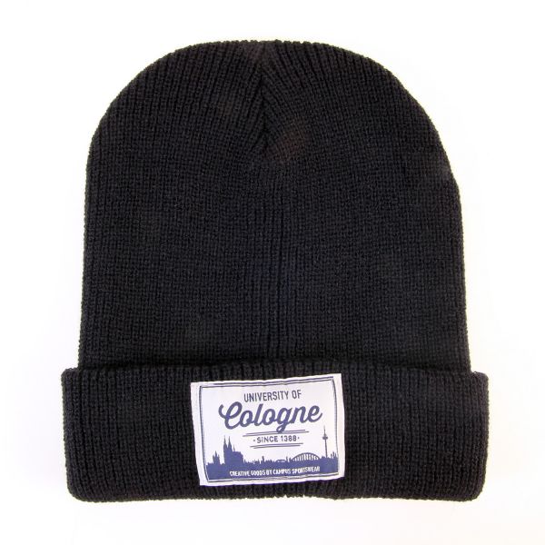 Beanie, navy, label