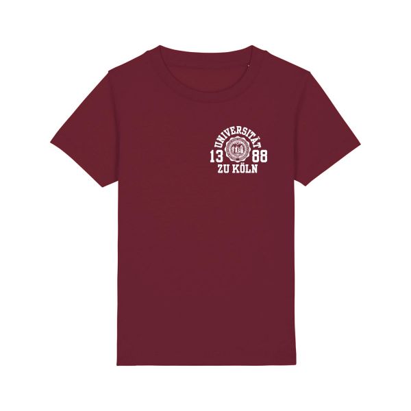 Kids Organic T-Shirt, burgundy, marshall