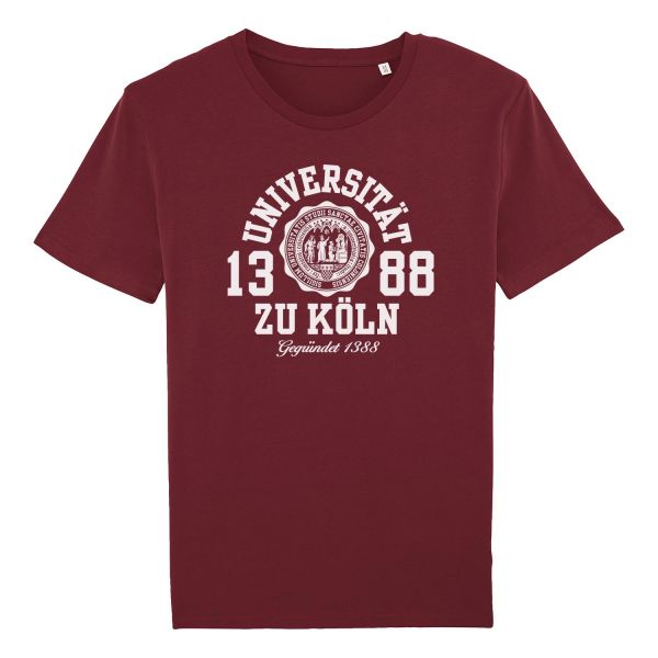 Herren Organic T-Shirt, burgundy, marshall