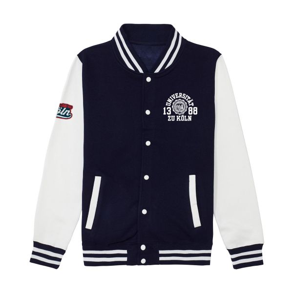 Unisex College Jacket, navy / white, marshall