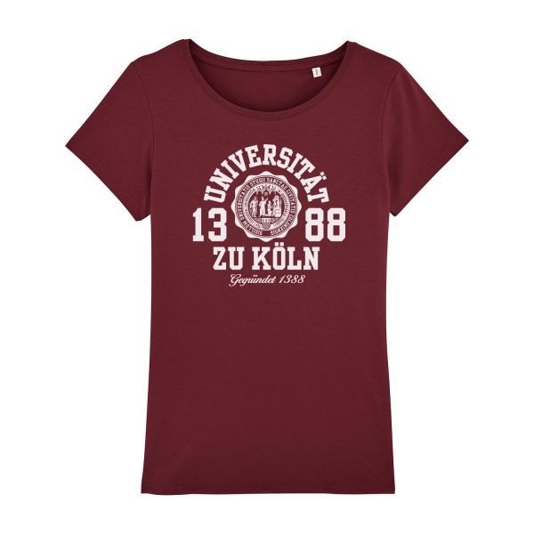 Damen Organic T-Shirt, burgundy, marshall